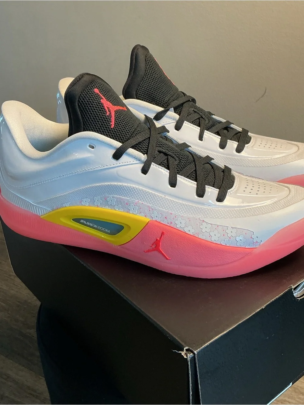 Jordan Zion 4 “Daisy Flowers”Basketball Shoes - White/Pink